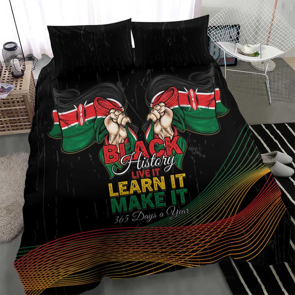 Kenya Black History Month Bedding Set Live It Learn It Make It - African Pride