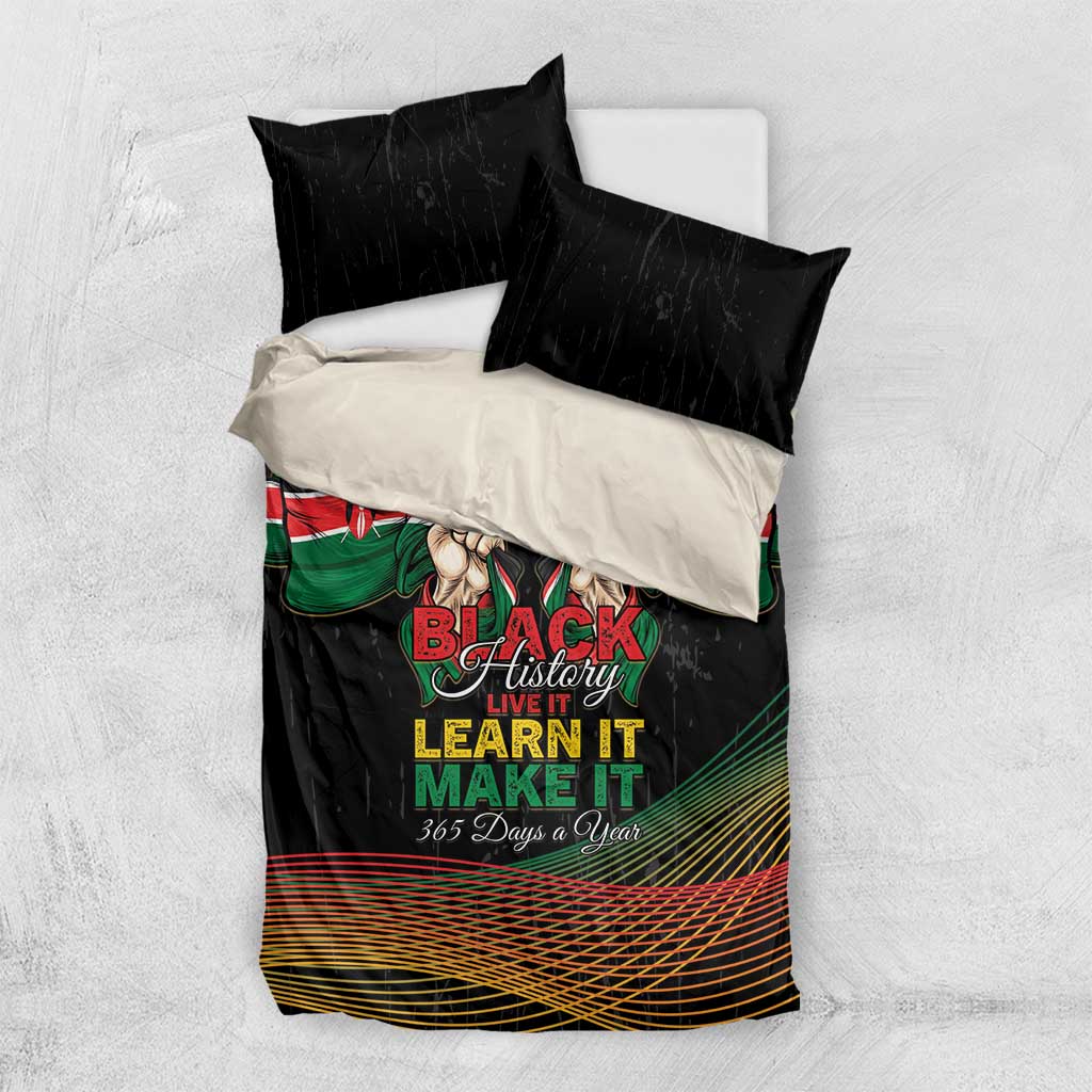 Kenya Black History Month Bedding Set Live It Learn It Make It - African Pride