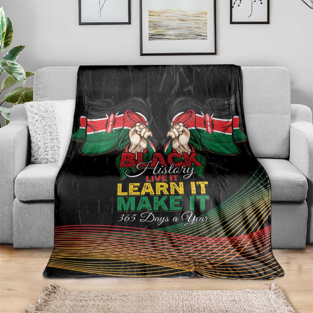 Kenya Black History Month Blanket Live It Learn It Make It - African Pride
