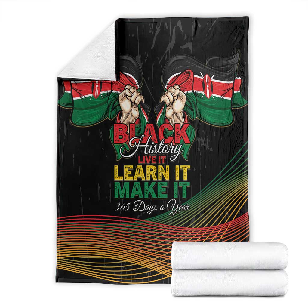 Kenya Black History Month Blanket Live It Learn It Make It - African Pride