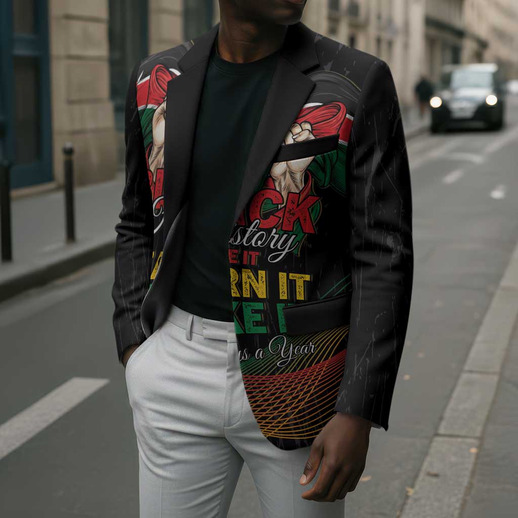 Personalized Kenya Black History Month Blazer Live It Learn It Make It - African Pride