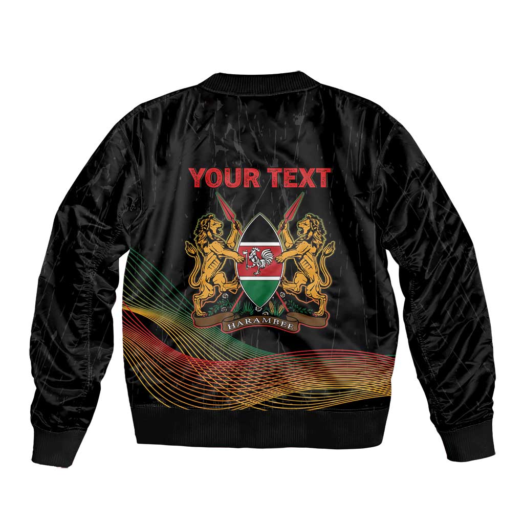 Personalized Kenya Black History Month Bomber Jacket Live It Learn It Make It - African Pride