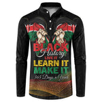 Personalized Kenya Black History Month Button Sweatshirt Live It Learn It Make It