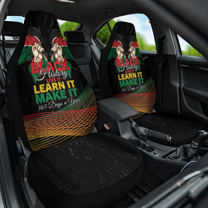 Kenya Black History Month Car Seat Cover Live It Learn It Make It - African Pride
