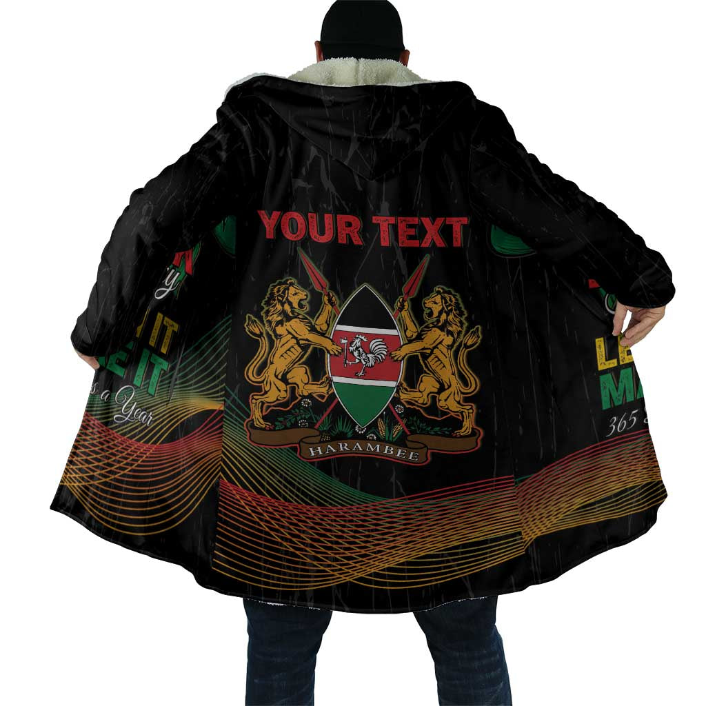 Personalized Kenya Black History Month Cloak Live It Learn It Make It - African Pride