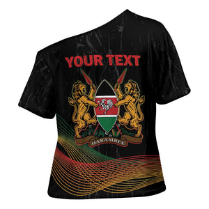 Personalized Kenya Black History Month Cross Shoulder Shirt Live It Learn It Make It - African Pride