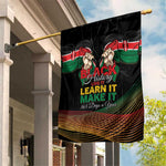 Kenya Black History Month Garden Flag Live It Learn It Make It - African Pride