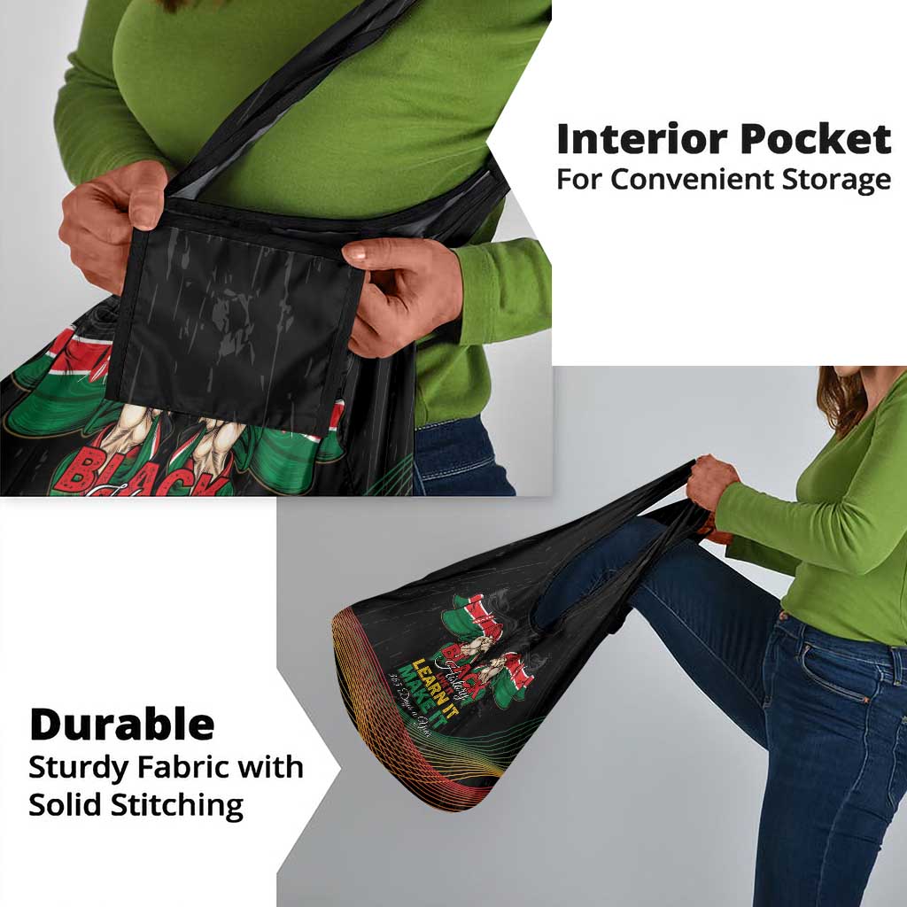 Kenya Black History Month Grocery Bag Live It Learn It Make It - African Pride