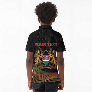 Personalized Kenya Black History Month Kid Polo Shirt Live It Learn It Make It - African Pride