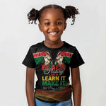 Personalized Kenya Black History Month Kid T shirt Live It Learn It Make It - African Pride