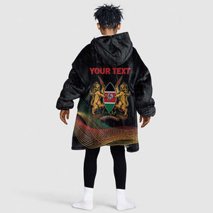 Personalized Kenya Black History Month Kid Wearable Blanket Hoodie Live It Learn It Make It - African Pride
