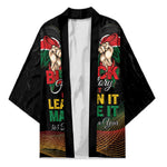 Personalized Kenya Black History Month Kimono Live It Learn It Make It - African Pride