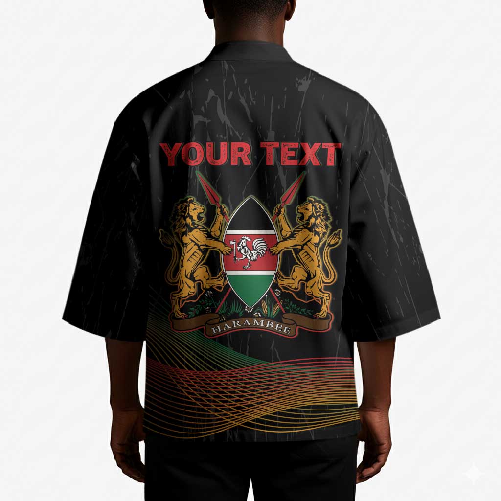 Personalized Kenya Black History Month Kimono Live It Learn It Make It - African Pride