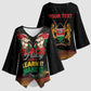 Personalized Kenya Black History Month Kimono Sleeve Blouse Live It Learn It Make It - African Pride
