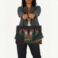 Kenya Black History Month Leather Bag Live It Learn It Make It - African Pride