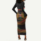 Personalized Kenya Black History Month Long Sleeve Bodycon Dress Live It Learn It Make It - African Pride