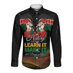 Personalized Kenya Black History Month Long Sleeve Button Shirt Live It Learn It Make It - African Pride