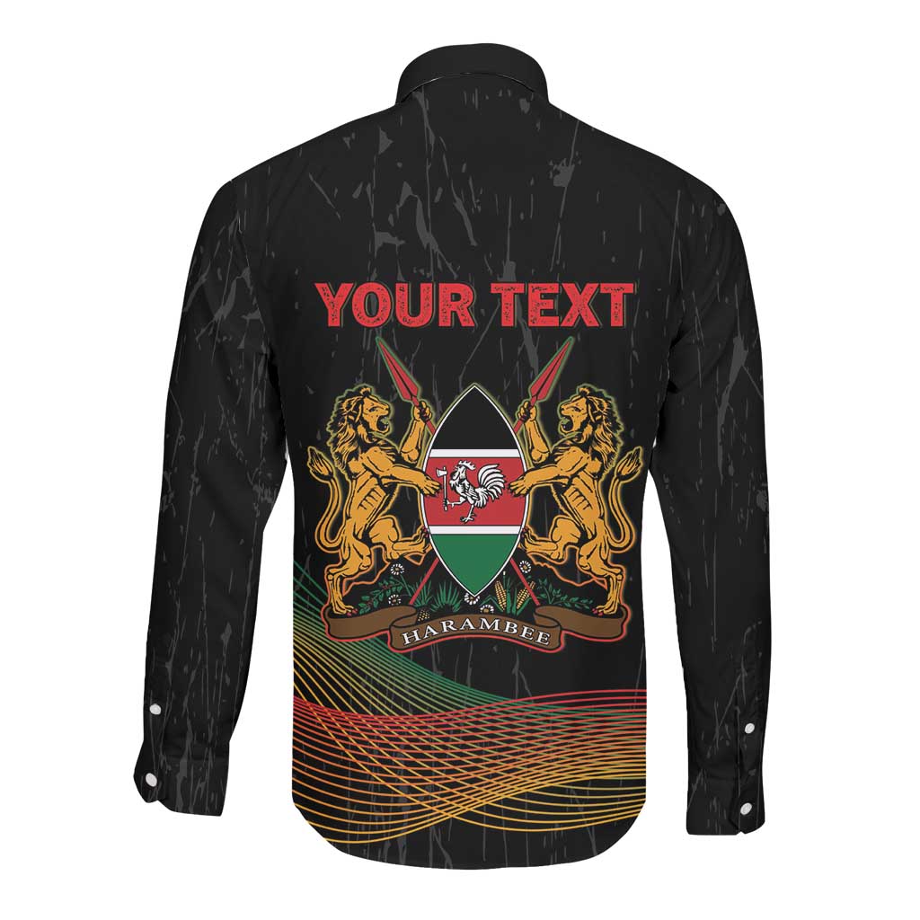Personalized Kenya Black History Month Long Sleeve Button Shirt Live It Learn It Make It - African Pride