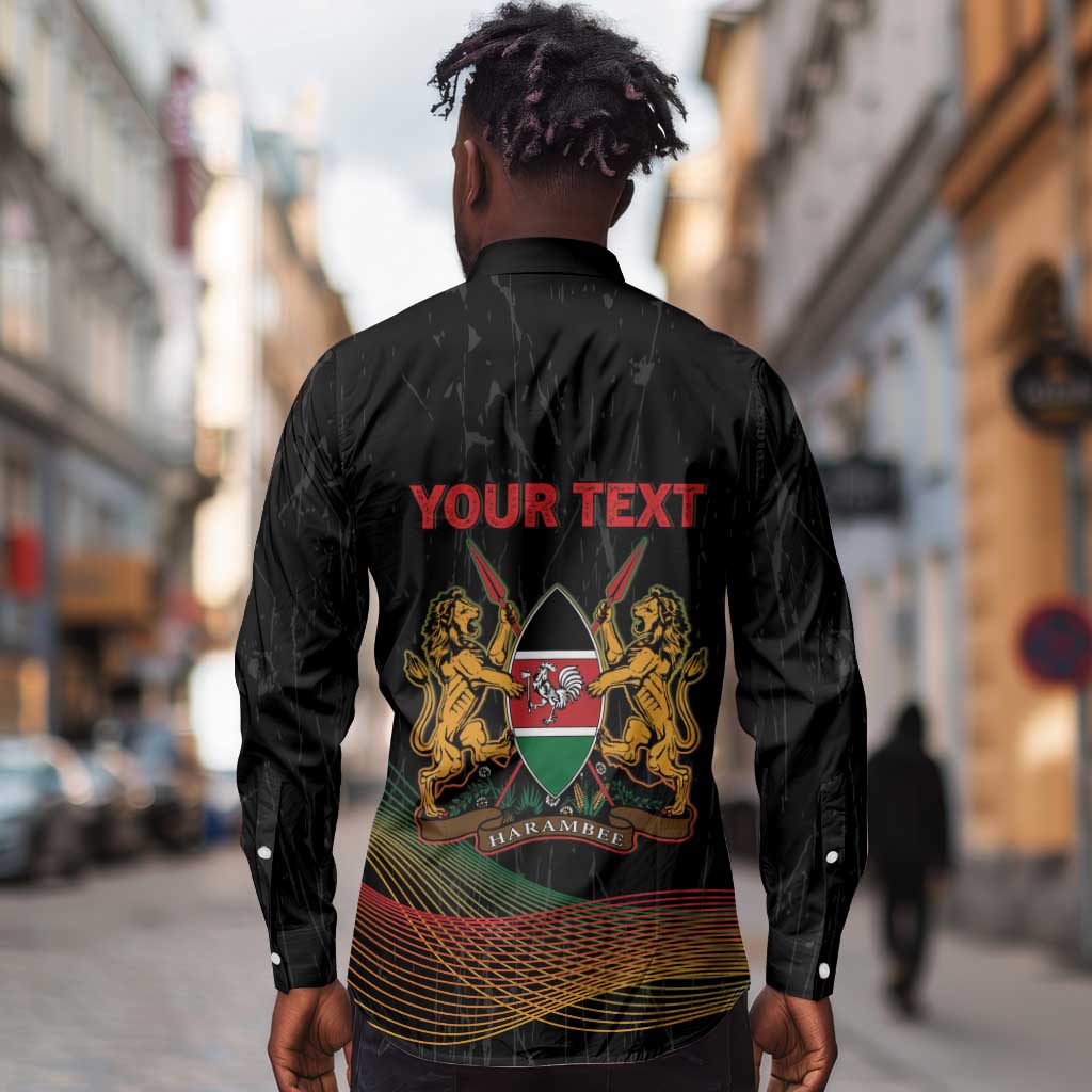 Personalized Kenya Black History Month Long Sleeve Button Shirt Live It Learn It Make It - African Pride