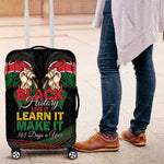 Kenya Black History Month Luggage Cover Live It Learn It Make It - African Pride