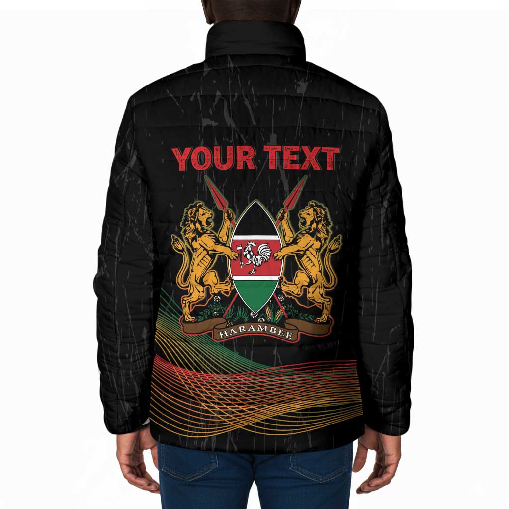 Personalized Kenya Black History Month Padded Jacket Live It Learn It Make It - African Pride