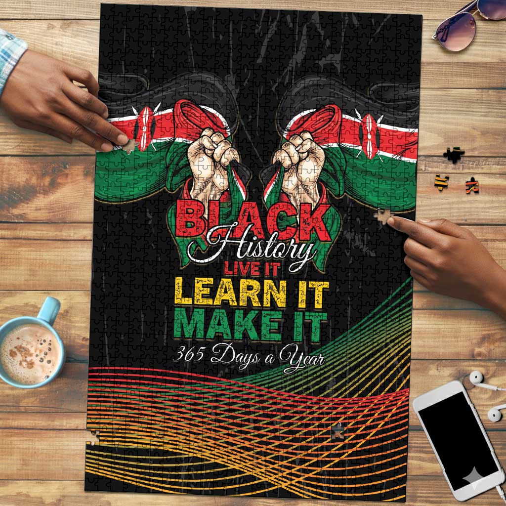 Kenya Black History Month Puzzle Live It Learn It Make It - African Pride