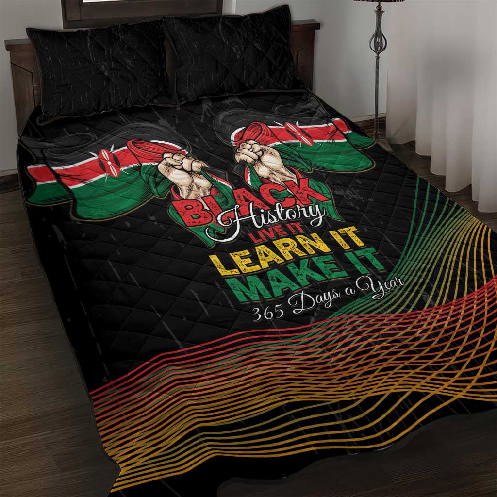 Kenya Black History Month Quilt Bed Set Live It Learn It Make It - African Pride