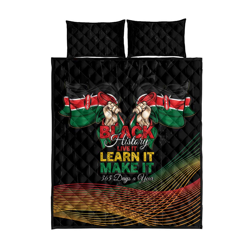 Kenya Black History Month Quilt Bed Set Live It Learn It Make It - African Pride