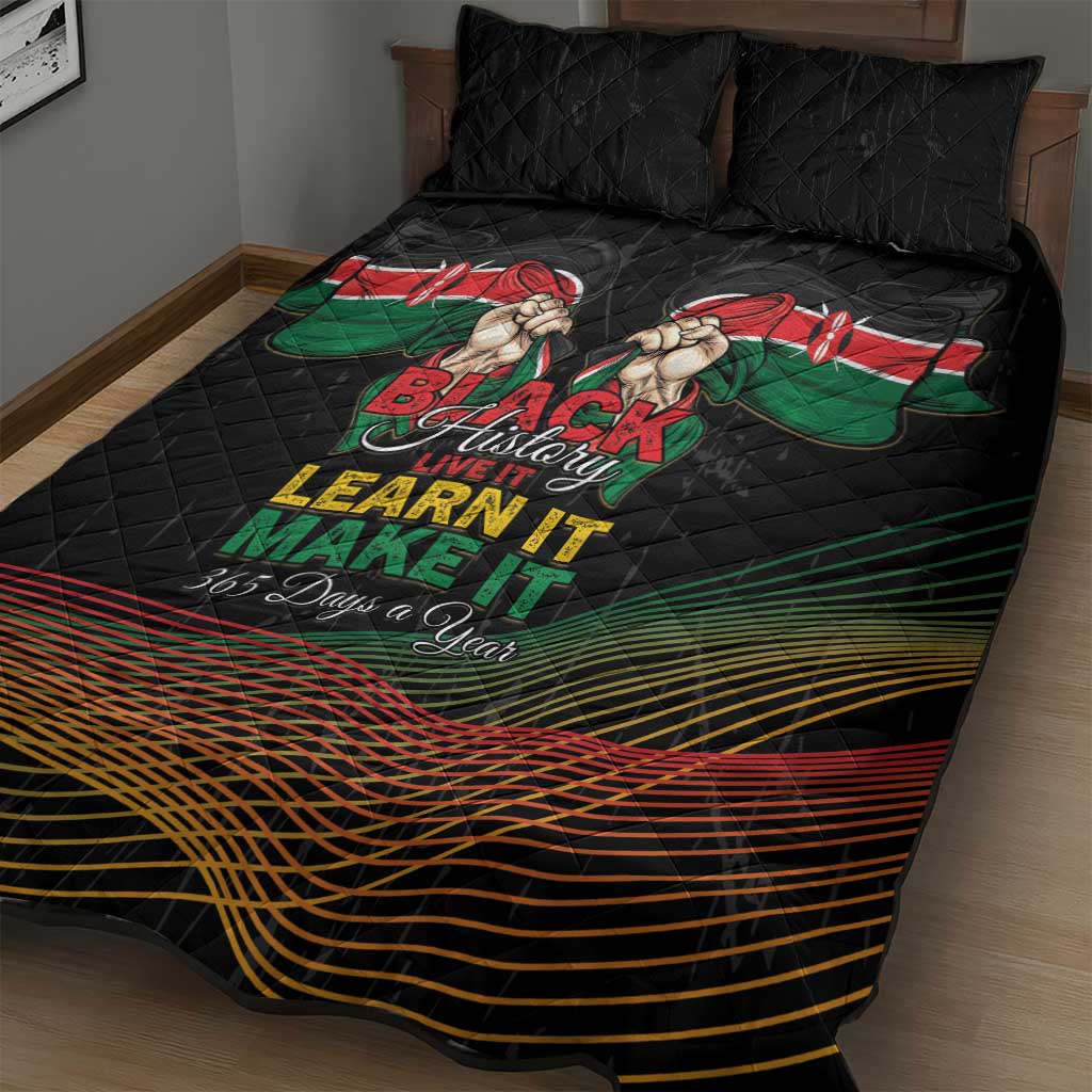 Kenya Black History Month Quilt Bed Set Live It Learn It Make It - African Pride