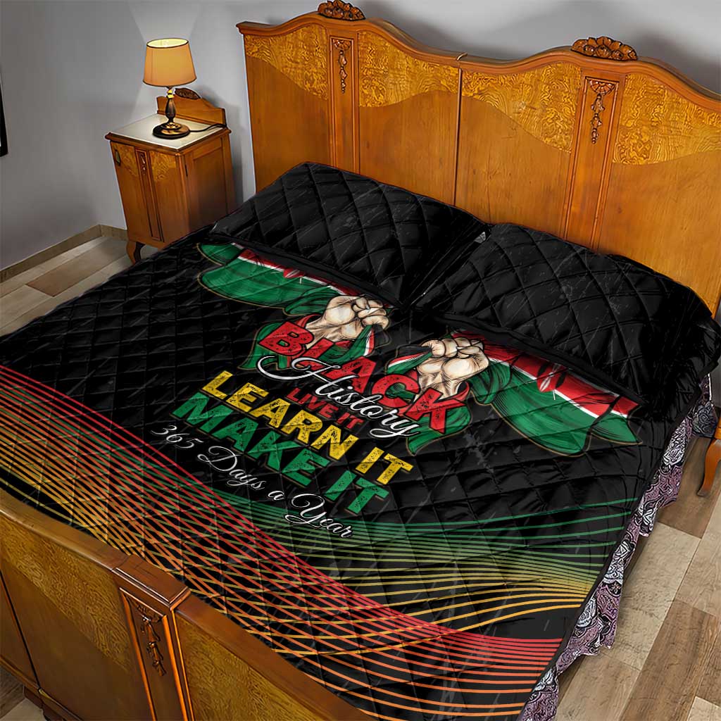 Kenya Black History Month Quilt Bed Set Live It Learn It Make It - African Pride