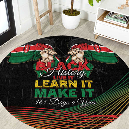 Kenya Black History Month Round Carpet Live It Learn It Make It - African Pride