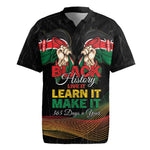 Personalized Kenya Black History Month Rugby Jersey Live It Learn It Make It - African Pride