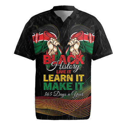 Personalized Kenya Black History Month Rugby Jersey Live It Learn It Make It - African Pride