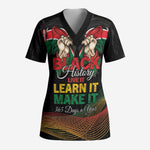 Personalized Kenya Black History Month Scrub Top Live It Learn It Make It - African Pride