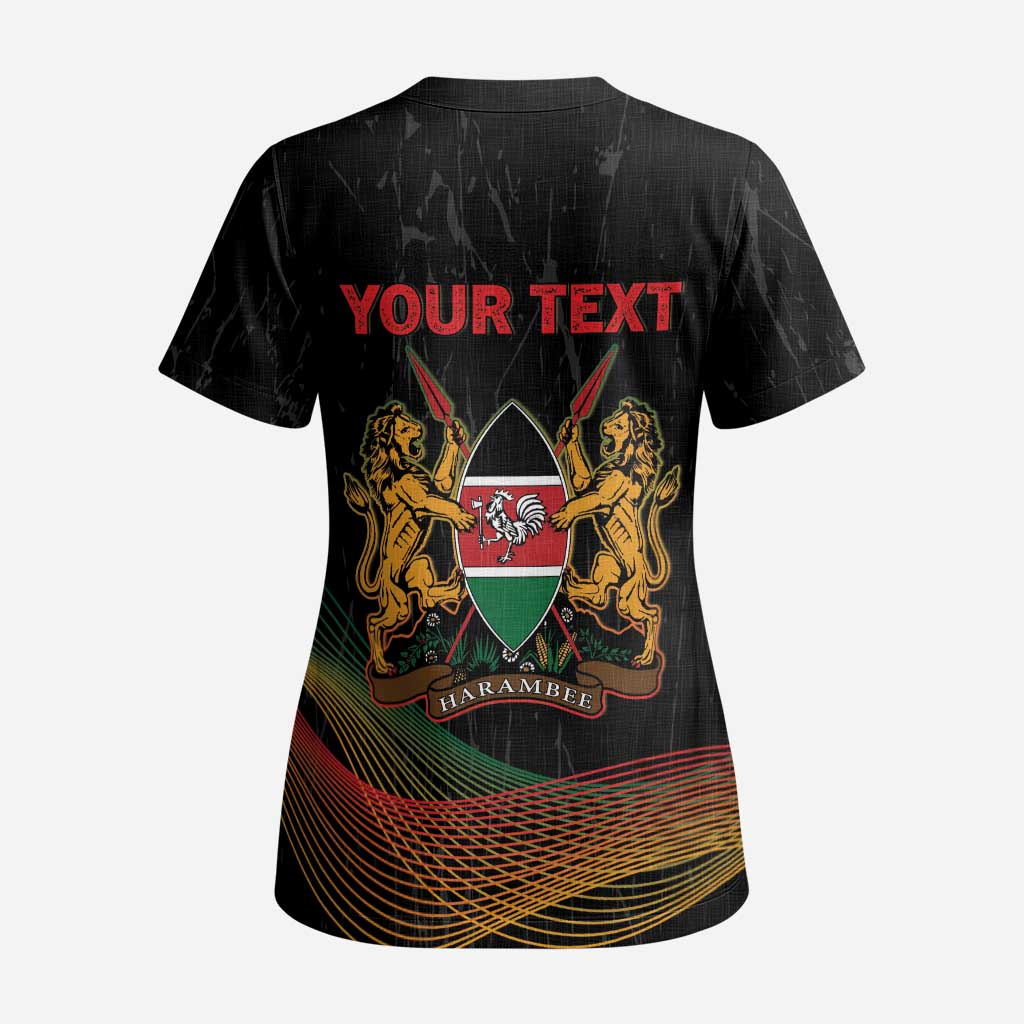 Personalized Kenya Black History Month Scrub Top Live It Learn It Make It - African Pride