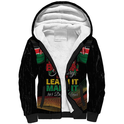 Personalized Kenya Black History Month Sherpa Hoodie Live It Learn It Make It - African Pride