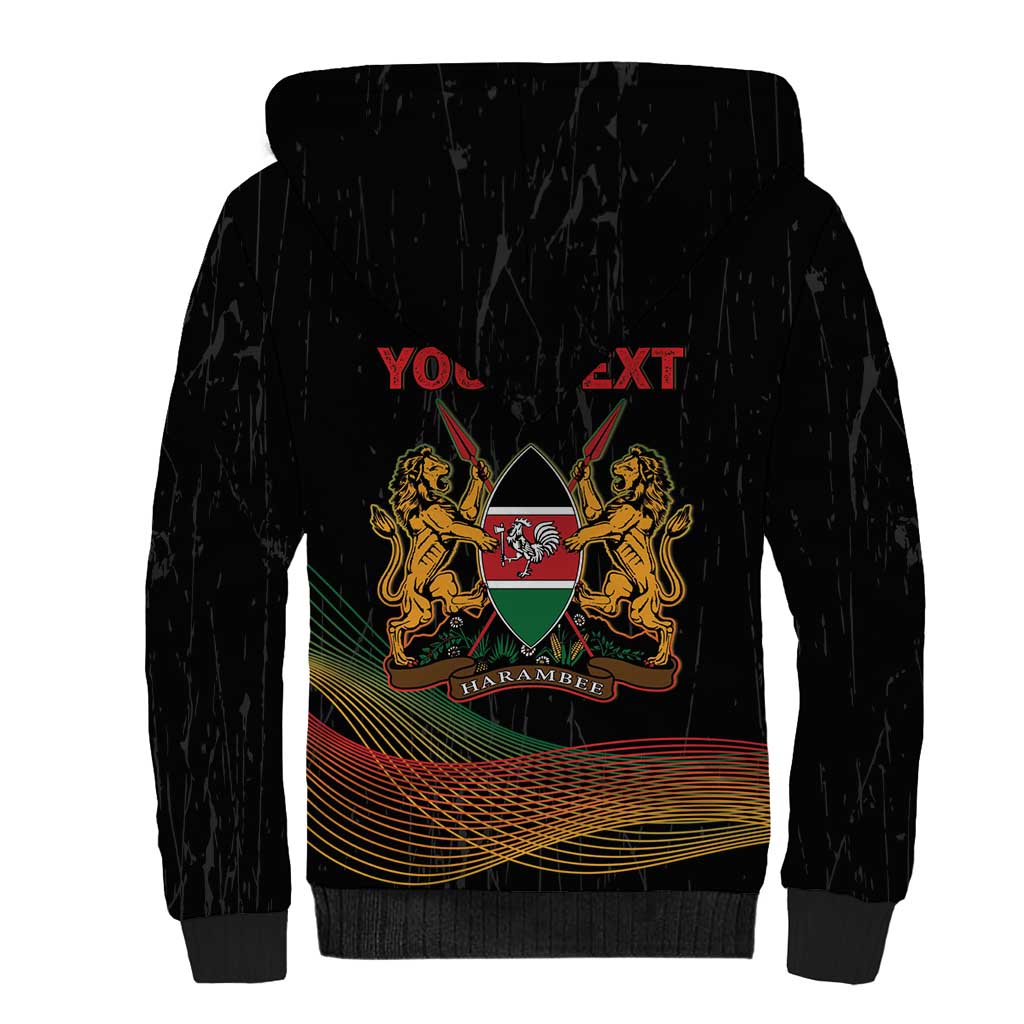 Personalized Kenya Black History Month Sherpa Hoodie Live It Learn It Make It - African Pride