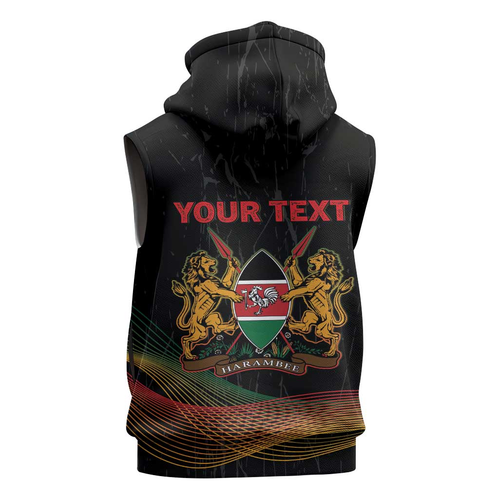 Personalized Kenya Black History Month Sleeveless Hoodie Live It Learn It Make It - African Pride