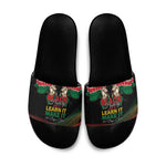 Kenya Black History Month Slide Sandals Live It Learn It Make It - African Pride
