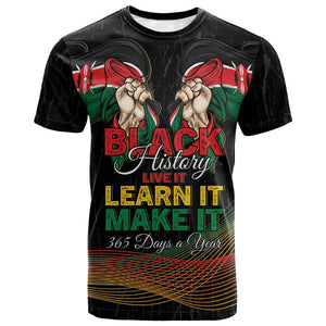 Personalized Kenya Black History Month T shirt Live It Learn It Make It - African Pride