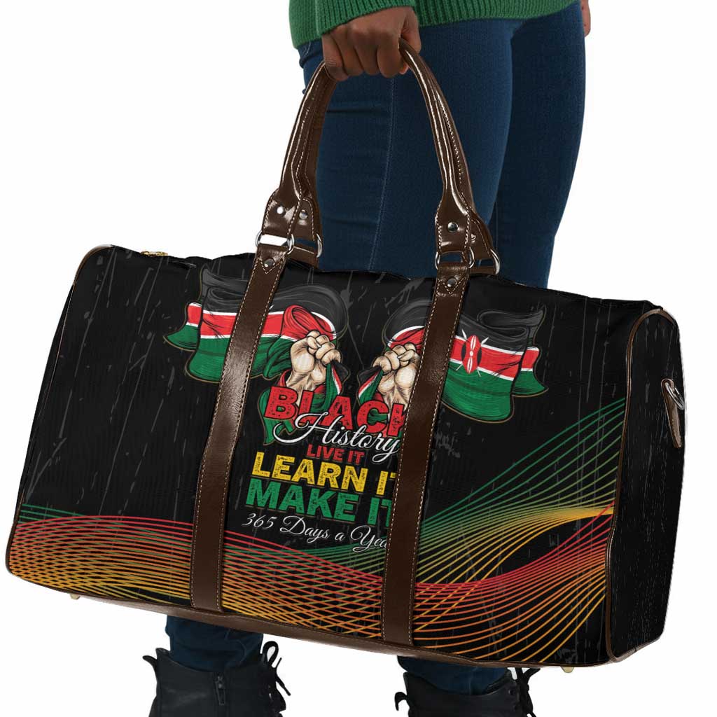 Kenya Black History Month Travel Bag Live It Learn It Make It - African Pride
