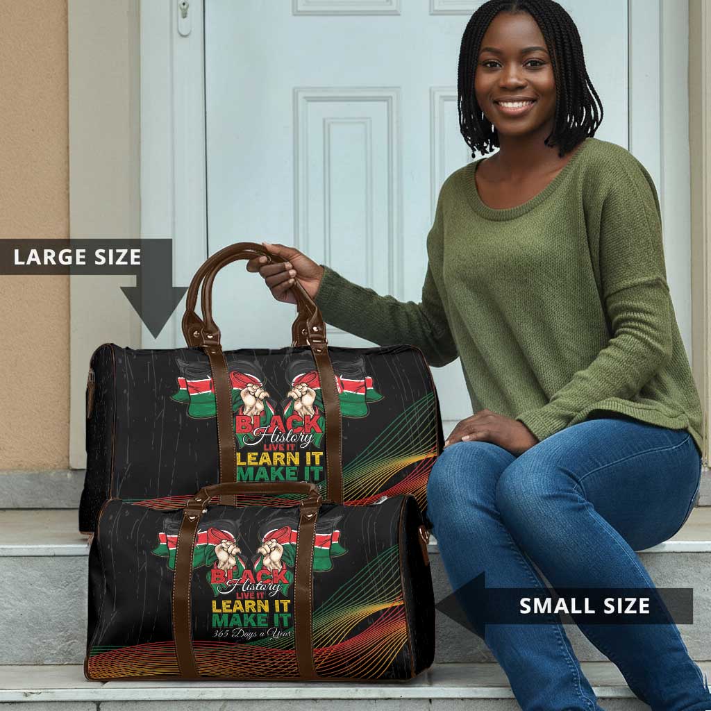 Kenya Black History Month Travel Bag Live It Learn It Make It - African Pride