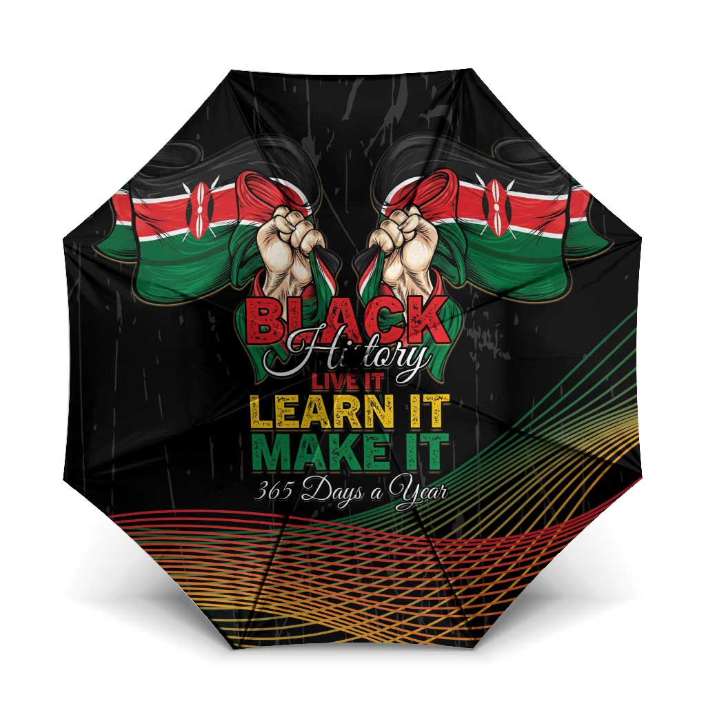 Kenya Black History Month Umbrella Live It Learn It Make It - African Pride