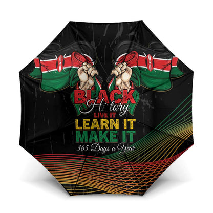 Kenya Black History Month Umbrella Live It Learn It Make It - African Pride