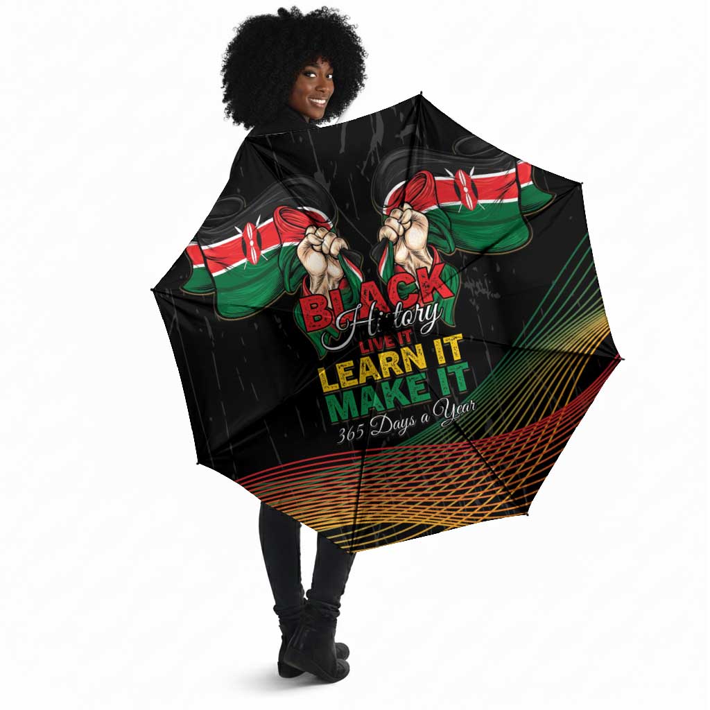 Kenya Black History Month Umbrella Live It Learn It Make It - African Pride
