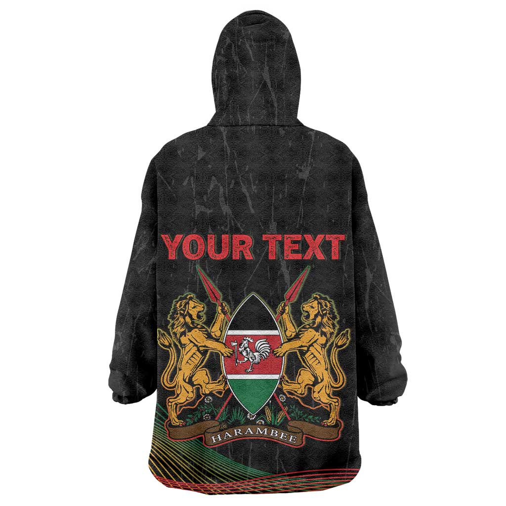 Personalized Kenya Black History Month Wearable Blanket Hoodie Live It Learn It Make It - African Pride