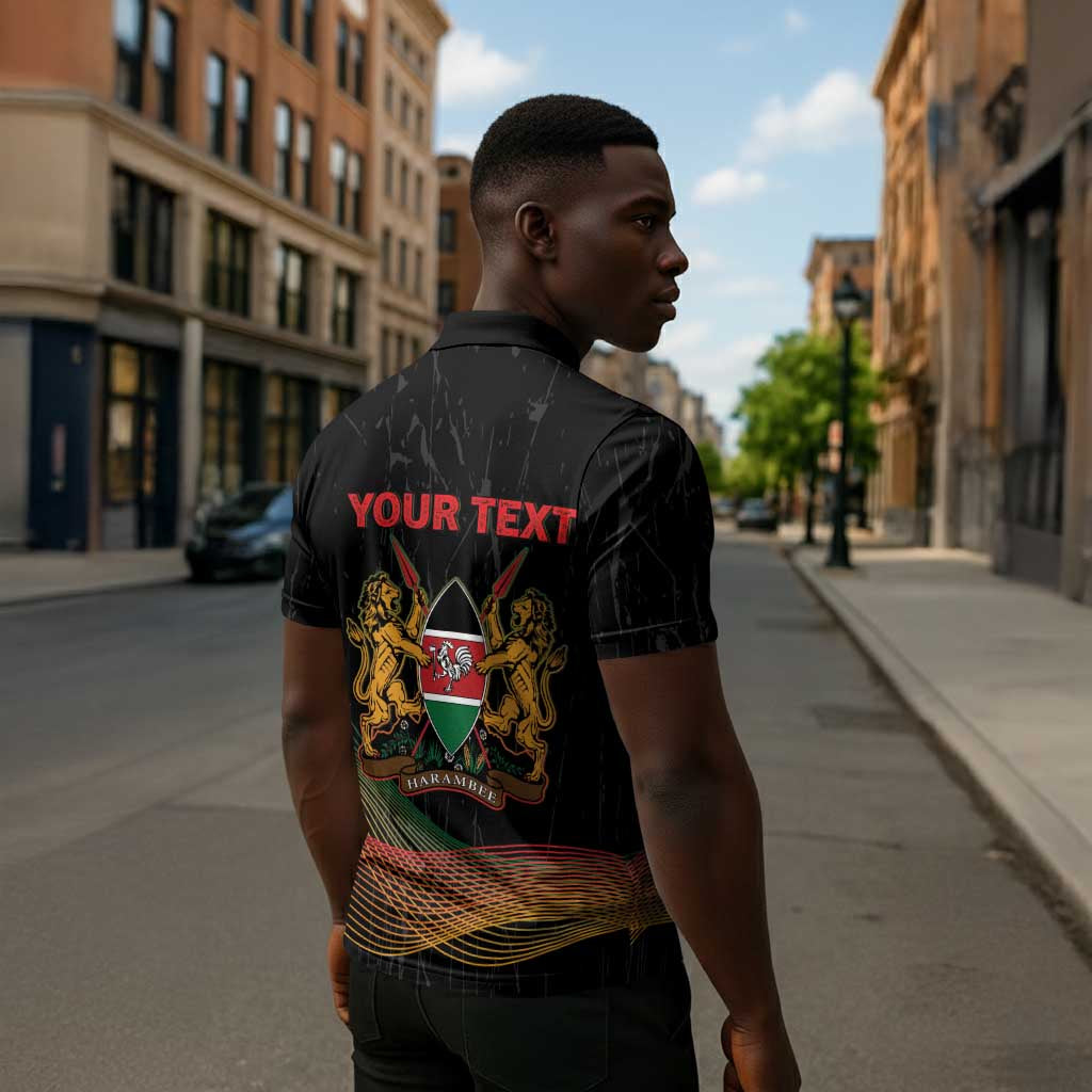 Personalized Kenya Black History Month Zipper Polo Shirt Live It Learn It Make It - African Pride
