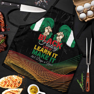 Nigeria Black History Month Apron Live It Learn It Make It - African Pride