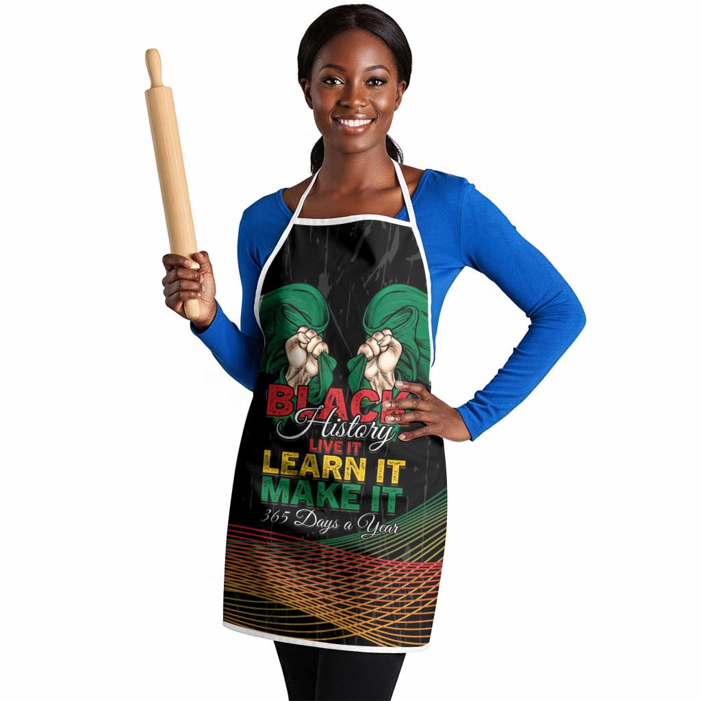 Nigeria Black History Month Apron Live It Learn It Make It - African Pride