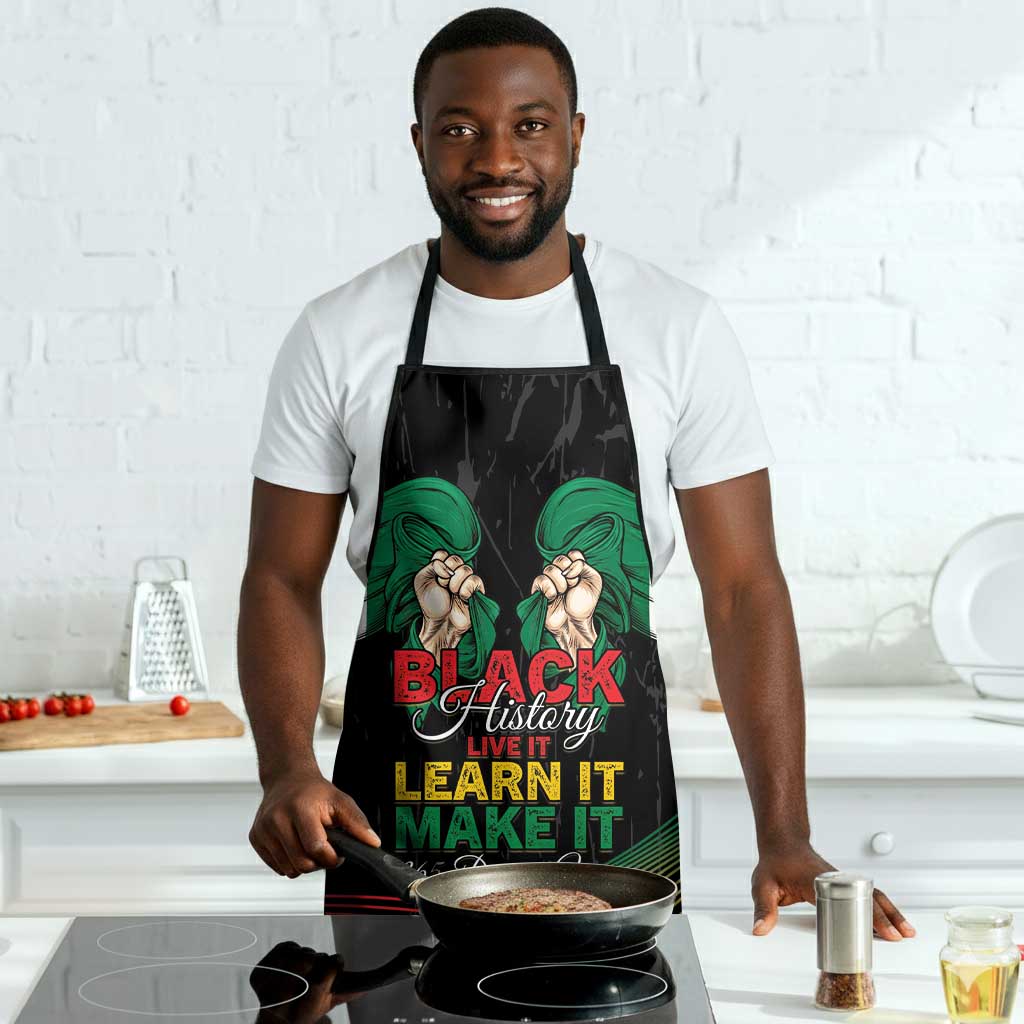 Nigeria Black History Month Apron Live It Learn It Make It - African Pride